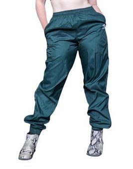 Green Nylon Track Pants