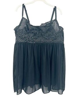 Torrid Womens Sheer Mesh Lace Underwire Babydoll Lingerie Dress Size 5X  Black - $34 - From Danielle