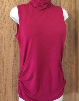Josephine Chaus Cute Lt. BerryRed Fitted Summer Sleeveless Turtle
