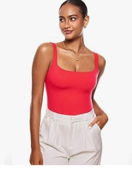 INLYRIC Womens' Inbarely Square Neck Thong Bodysuit Red - $10 (61%  Off Retail) New With Tags - From Classy Cat