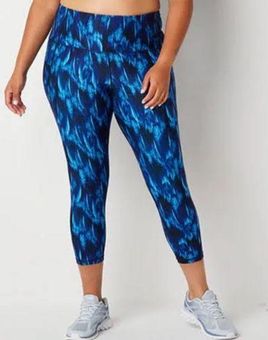 Xersion Quik Dry Leggings Size 2XL Stet h No chafe seams NEW Blue Phonenix  print - $22 New With Tags - From Elizabeth