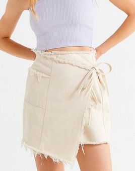 off white wrap skirt