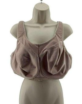 Glamorise Underwire High Impact Sports Bra 9066 Cafe 46D Size