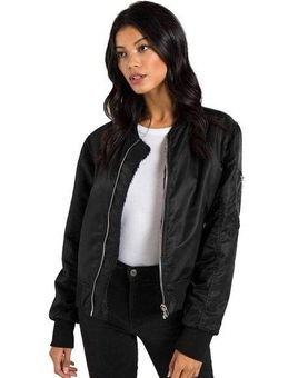 Black faux fur jacket GISELLE