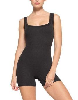 SKIMS cotton rib onesie Bodysuit, Jumpsuit in Black small (AP-BSS-1490) -  $55 - From Lauren