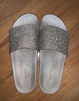 ALDO Silver Rhinestone Slides Size 6 38 From Sheila