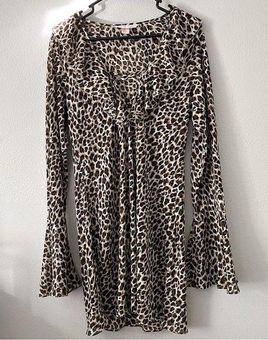 Victoria's Secret Leopard Print Semi Sheer Slip