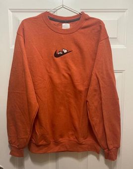 orange nike crewneck sweatshirt