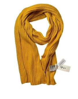 Style & Co Solid Ribbed Muffler Mustard Yellow New - $6 New With