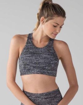 Lululemon Pace Perfect Sports Bra Racerback Phone Pocket Headphones Size 6  Rare Black Size M - $35 (63% Off Retail) - From Miriam