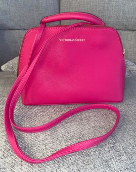 Victoria's Secret Hot Pink Leather Handbag & Crossbody - $45 (42
