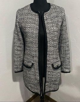 Textured Tweed Sweater Jacket