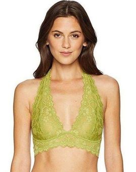 Galloon Halter Yellow Lace Bralette