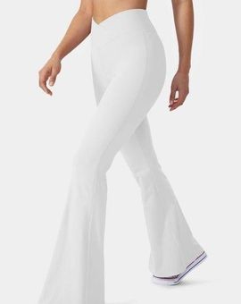 Halara  Crossover High Waisted Back Pocket Super Flare Leggings White XL -  $24 New With Tags - From Ana