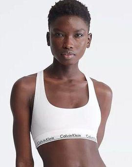 Calvin Klein White Cotton Racerback Bralette Size M - $13 (56% Off Retail)  - From Jada
