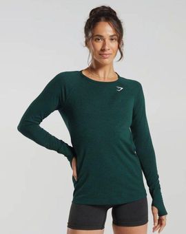 Gymshark Vital seamless 2.0 light long sleeve top Green Size L - $17 (57%  Off Retail) - From Sofia