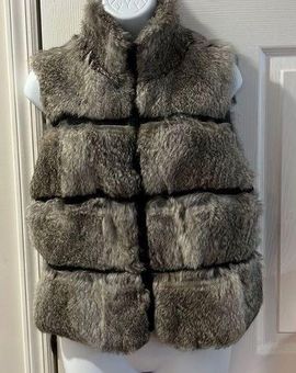 Rabbit Fur Vest with Collar at