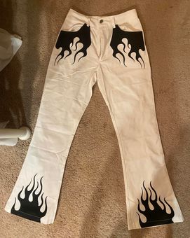 Princess Polly white jeans with black 