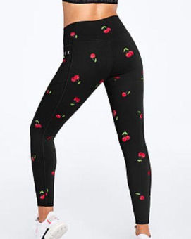 PINK - Victoria's Secret PINK Black Cherry Leggings - $20 (60% Off Retail)  - From chloe