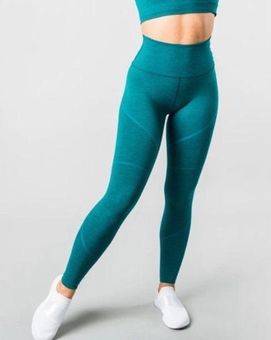 Alphalete seamless leggings teal blue green woman's size small - $32 - From  Katy