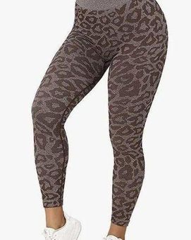 NVGTN Pcheebum Brown Leopard Print Activewear Leggings - $25