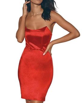 Lulus | Flaunt It Red Bodycon Dress | Size X-Small | 100% Polyester