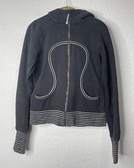 Lululemon Black White Parallel Stripe Scuba Hoodie Size 8 - $75 - From Paige