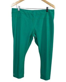 Athleta Leggings XL Tall Green Dobby Sonar Capri Cropped Stretch