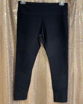 Mondetta Black High Waist Moto Workout Leggings, Large - $19 - From Jessica