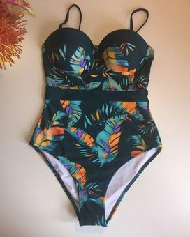 Cupshe black store floral one piece