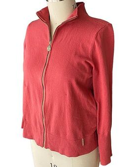 Anne Klein Full Zip Athleisure Jacket Coral Activewear Coat ~ Women's MEDIUM  - $16 - From Susan