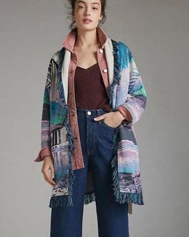 By Anthropologie Fringed Cardigan