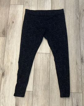 Matty M  Grey & Black Patterned Leggings Size XL Gray - $16