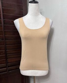 SKIMS Tank Top Women's 1X Plus Beige Solid Sleeveless Scoop Neck Stretch  New - $26 - From Missy