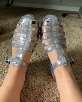 Forever 21 Silver Jelly Shoes Size 8 - $6 (60% Off Retail) - From Emily