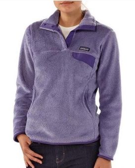 purple patagonia fleece pullover