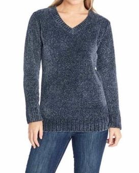 CHENILLE V-NECK PULLOVER SWEATER