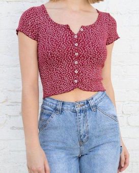 Tops, Brandy Melville Eyelet Heart Tank Top