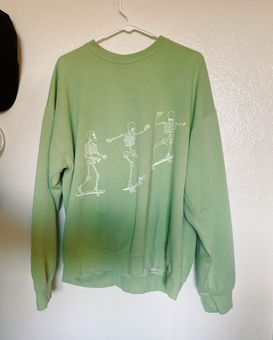 urban outfitters green skeleton sweatshirt