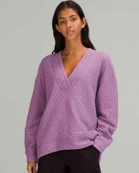 Lululemon Rippled V-Neck Pullover Wisteria Purple‎ size 6 - $80 - From  Eunice