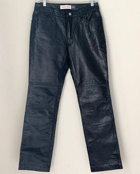 00s Black Leather Pants - Lucky Vintage