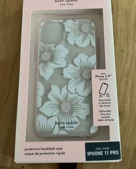 Kate Spade New York Protective Hardshell Case Hollyhock Floral Clear for iPhone 11