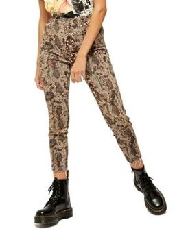 Free People High Rise Raw Hem Snakeskin Printed Jeggings Size 27 - $37 -  From Sarah