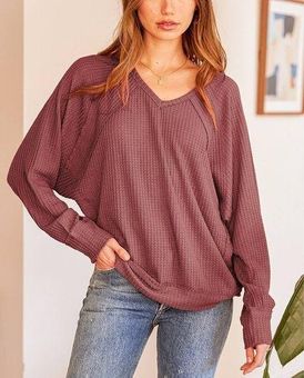 Cute Pink Sweater Top - Waffle Knit Top - Pullover Sweater Top - Lulus