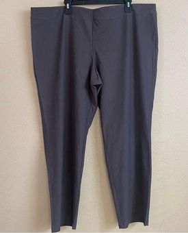 Eileen Fisher Washable Stretch Crepe Pull-On Slim Ankle Pants