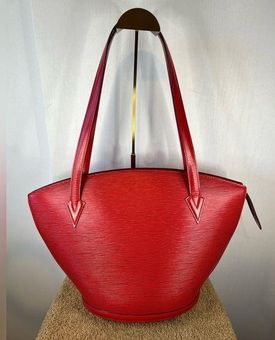 Louis Vuitton Vintage Red Epi Leather Saint Jacques GM Tote Bag