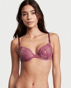 Victoria's Secret Sexy Tee Lightly Lined Demi Bra 34DD Pink Size