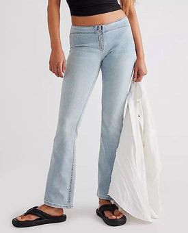 Free People Low-rise Flare Jeans in Blue