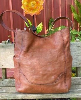 Frye leather side sales pocket hobo bag