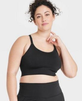 All In Motion Women's Medium Support Seamless Cami Midline Sports Bra XXL  Black - $19 New With Tags - From Sohir